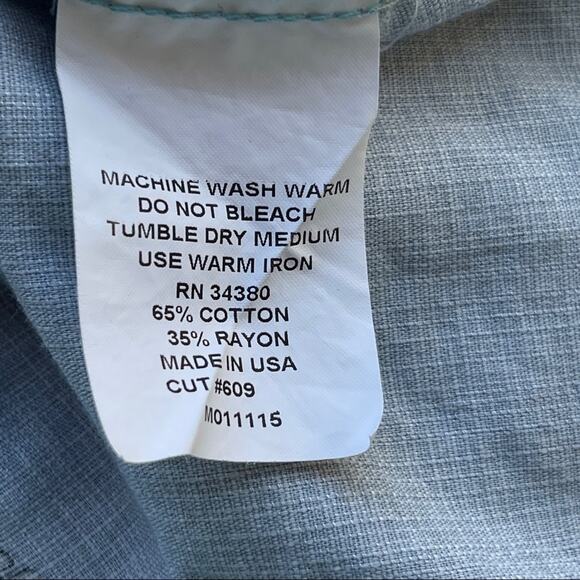 Hook & Tackle Shirt Men Extra Large Fish Swordfish Blue Rayon Blend Button Up - Picture 6 of 11